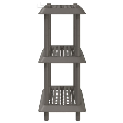 vidaXL Shelving Unit 3-Tier 100 x 40 x 96 cm PP Light Grey 6