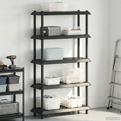 Shelving Unit 5-Tier PP Anthracite