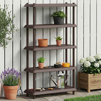 Shelving Unit 5-Tier PP Brown
