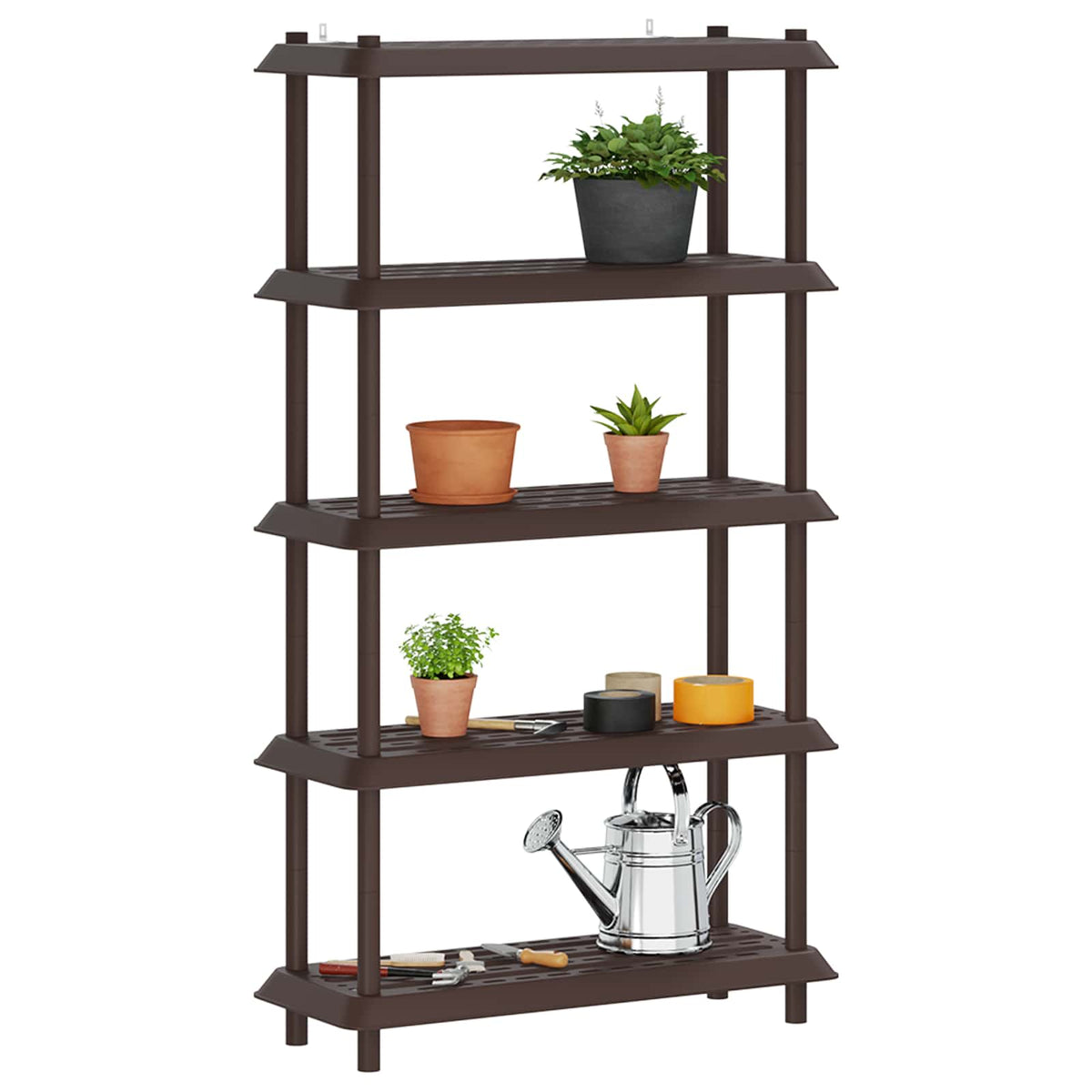 Shelving Unit 5-Tier PP Brown