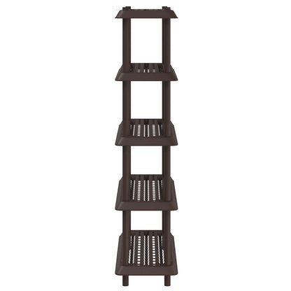 Shelving Unit 5-Tier PP Brown