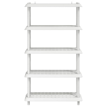 Shelving Unit 5-Tier PP White