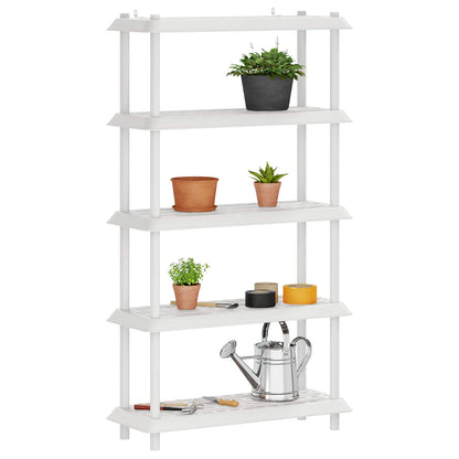Shelving Unit 5-Tier PP White