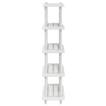 Shelving Unit 5-Tier PP White