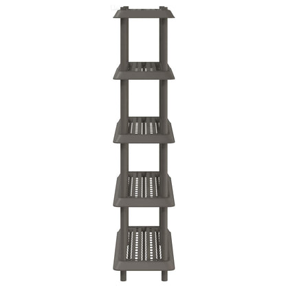 Shelving Unit 5-Tier PP Light Grey