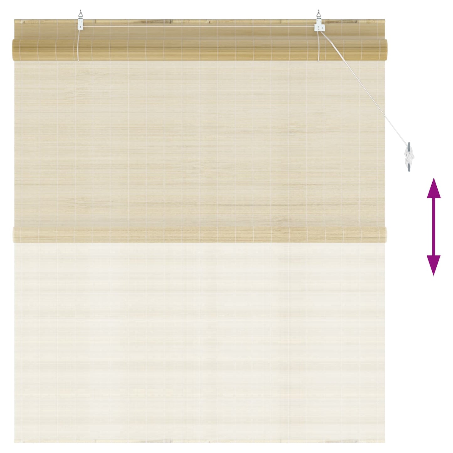 vidaXL Roller Blind Natural 160 x 160 cm Bamboo 6