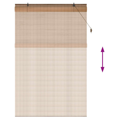vidaXL Roller Blind Brown 130 x 220 cm Bamboo 6