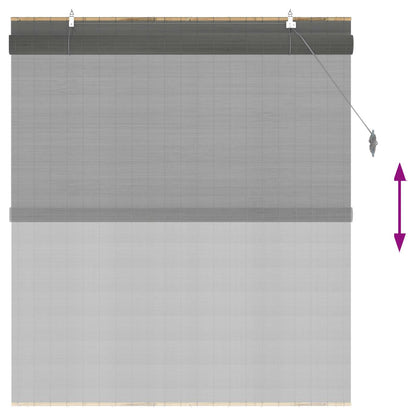 vidaXL Roller Blind Grey 160 x 160 cm Bamboo 6
