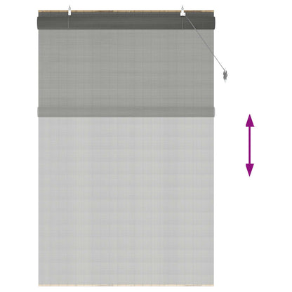 vidaXL Roller Blind Grey 160 x 220 cm Bamboo 6