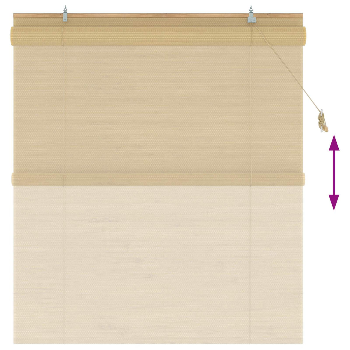 vidaXL Roller Blind Natural 140 x 160 cm Bamboo 6