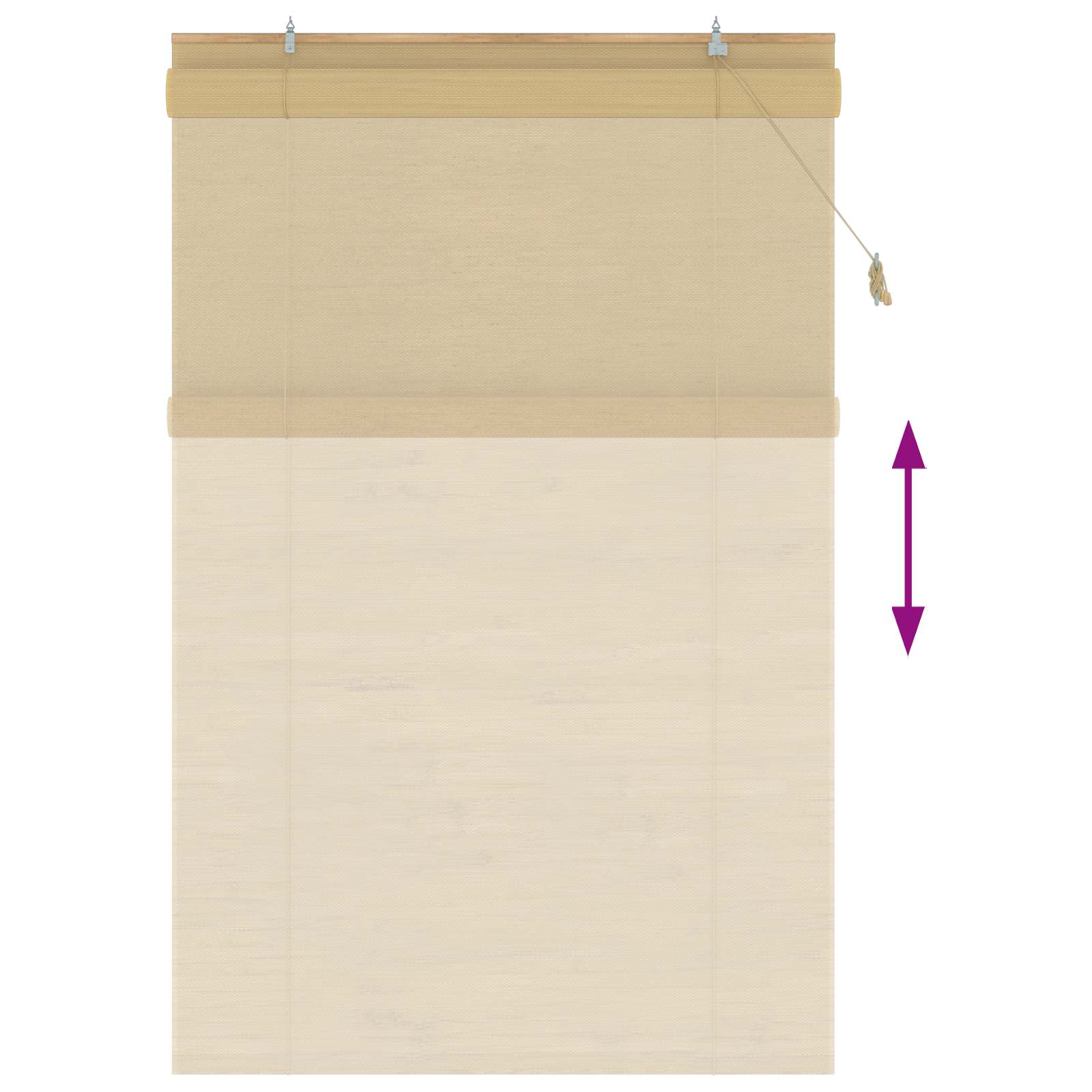 vidaXL Roller Blind Natural 150 x 220 cm Bamboo 6