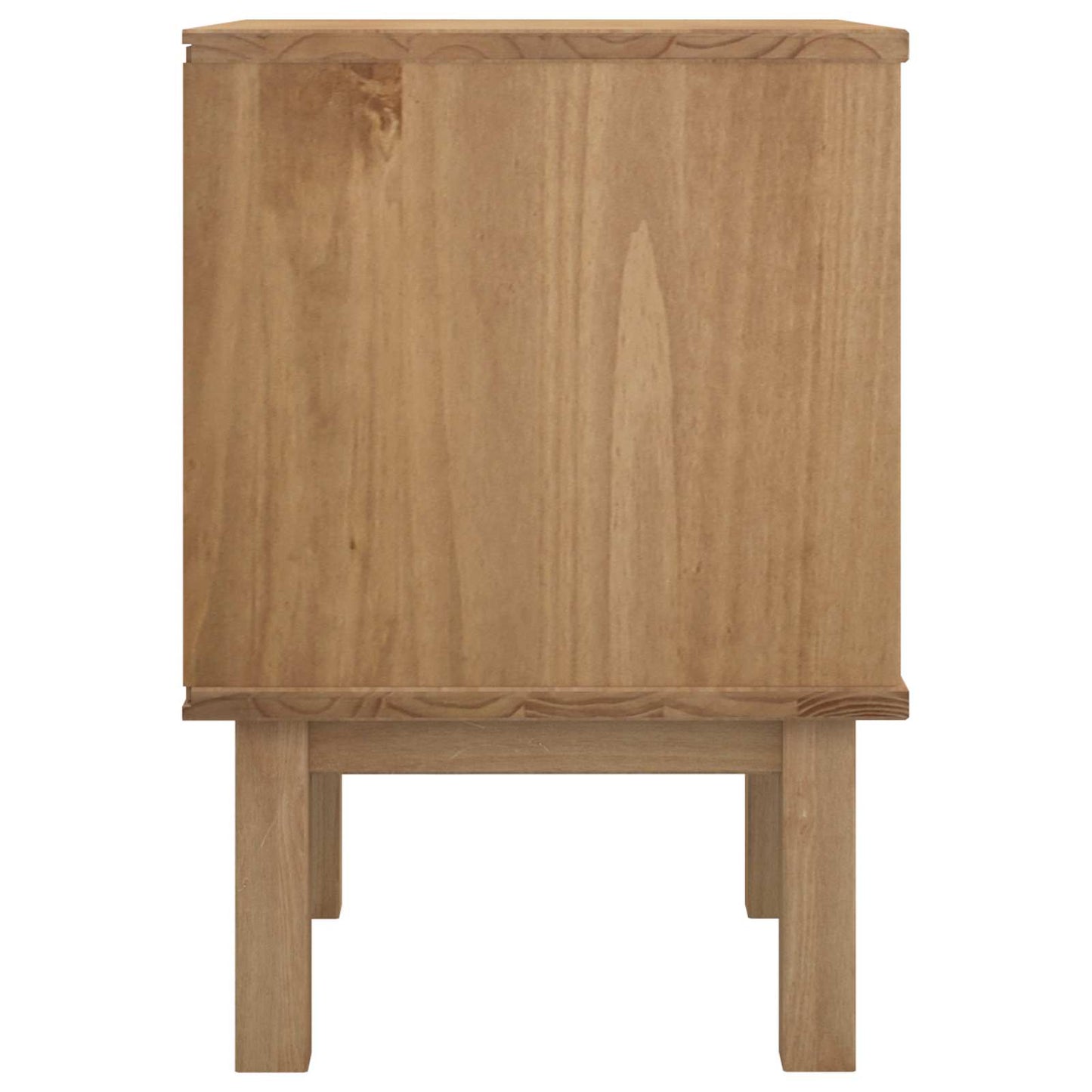 vidaXL Bedside Table OTTA Black 45 x 39 x 57 cm Solid Pine Wood 5