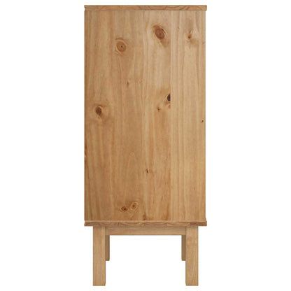 vidaXL Chest of Drawers OTTA Black 45 x 39 x 90 cm Solid Pine Wood 5
