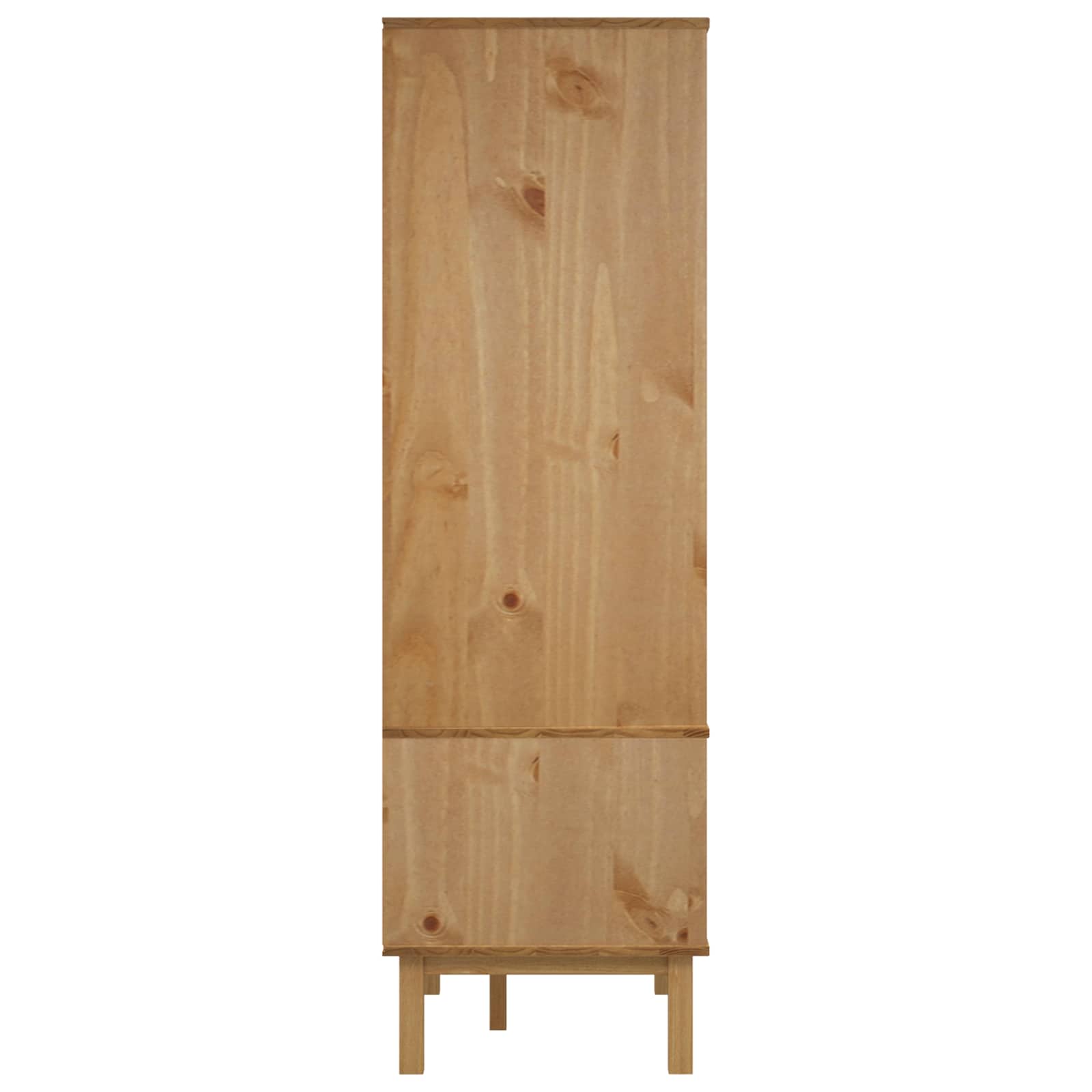 vidaXL Wardrobe OTTA Black 76.5 x 53 x 172 cm Solid Pine Wood 5