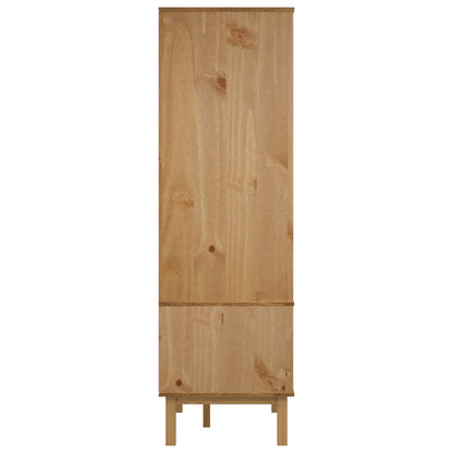 vidaXL Wardrobe OTTA Black 76.5 x 53 x 172 cm Solid Pine Wood 5