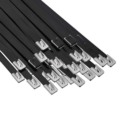 vidaXL Cable Tie 250 pcs 7.9 x 300 mm Black 2