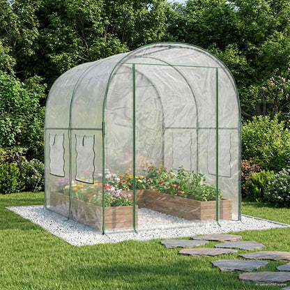 vidaXL Greenhouse with Frame 160 x 200 x 192.5 cm PVC Transparent 1