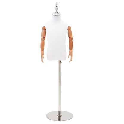 Adjustable 120-150 Mannequin with Base Unisex PP White