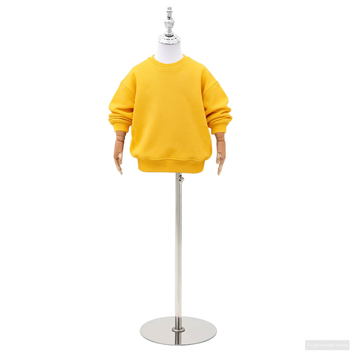 Adjustable 120-150 Mannequin with Base Unisex PP White