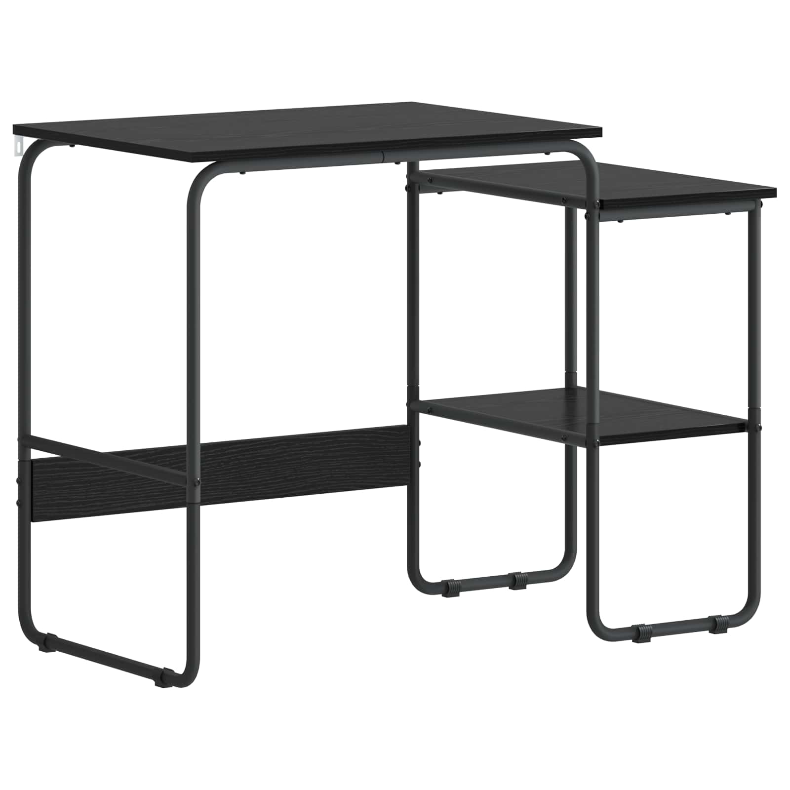 vidaXL Desk with Storage Black Oak 100 x 50 x 75 cm 2