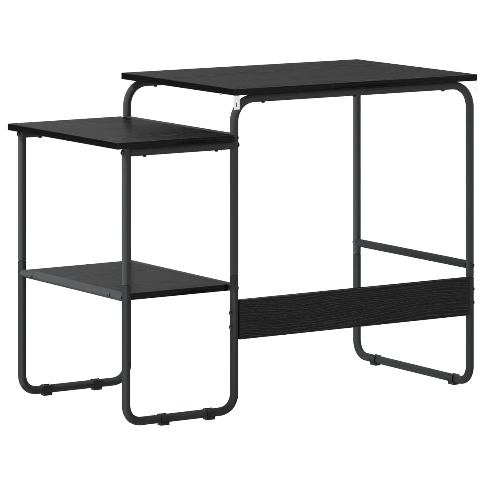 vidaXL Desk with Storage Black Oak 100 x 50 x 75 cm 5