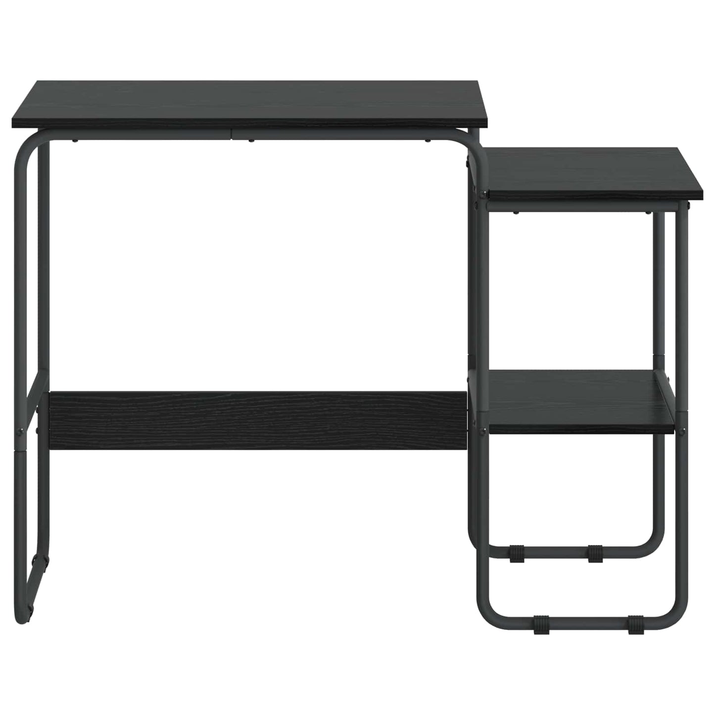 vidaXL Desk with Storage Black Oak 100 x 50 x 75 cm 3