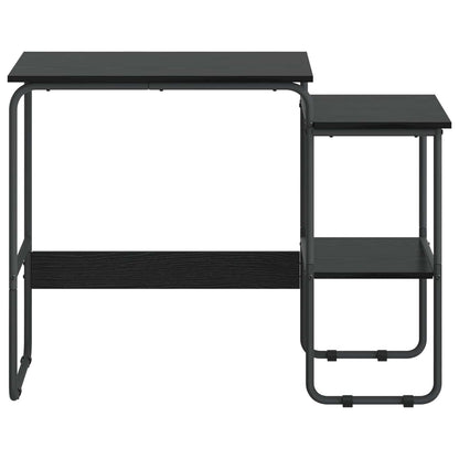 vidaXL Desk with Storage Black Oak 100 x 50 x 75 cm 3