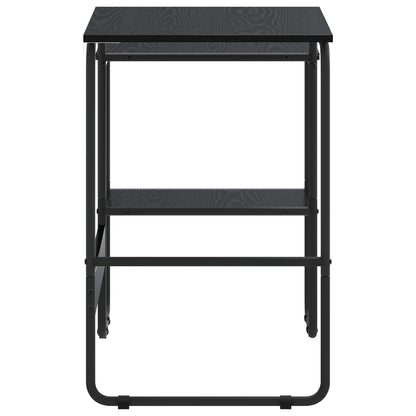 vidaXL Desk with Storage Black Oak 100 x 50 x 75 cm 4