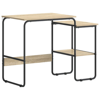 vidaXL Desk with Storage Sonoma Oak 100 x 50 x 75 cm 2