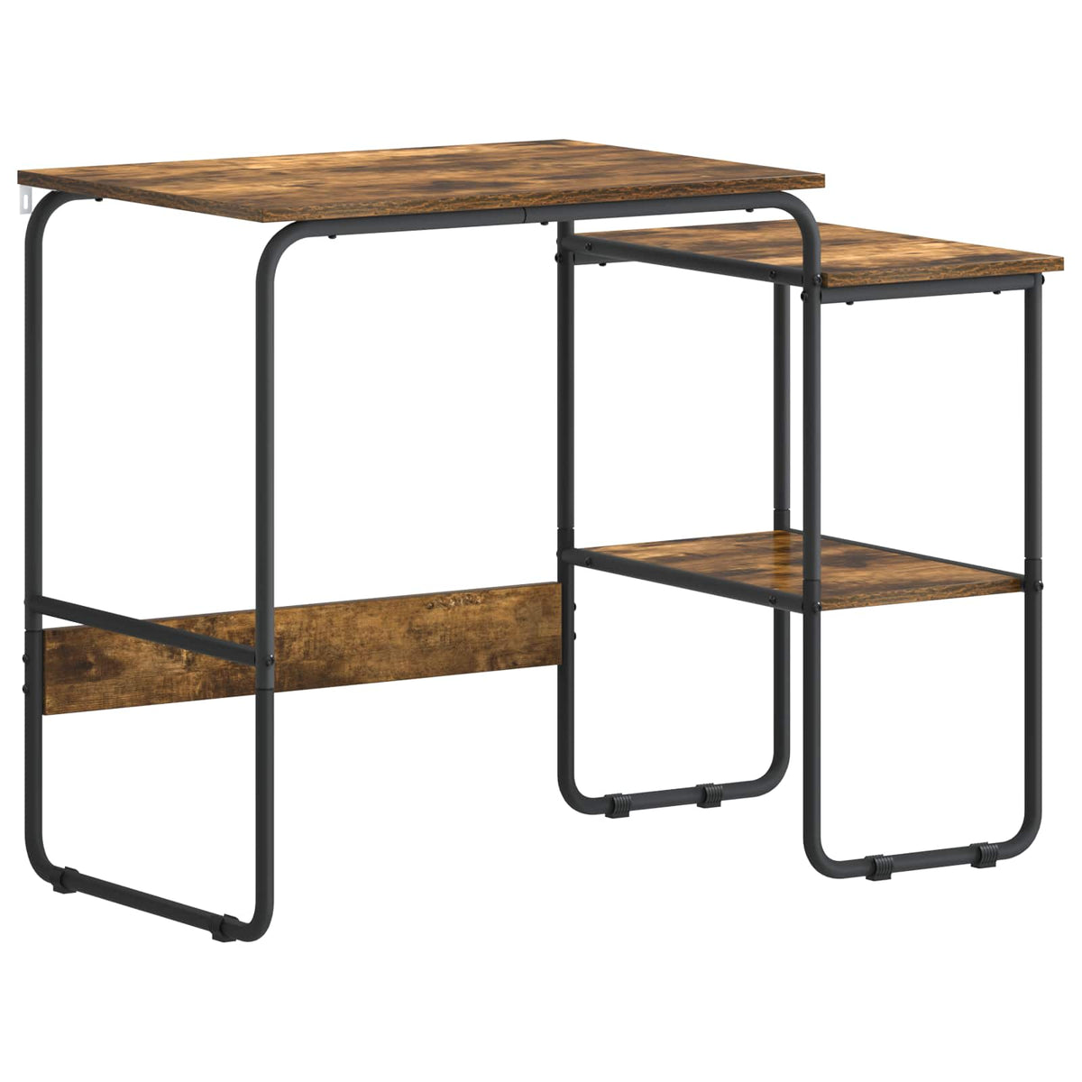 vidaXL Desk with Storage Smoked Oak 100 x 50 x 75 cm 2