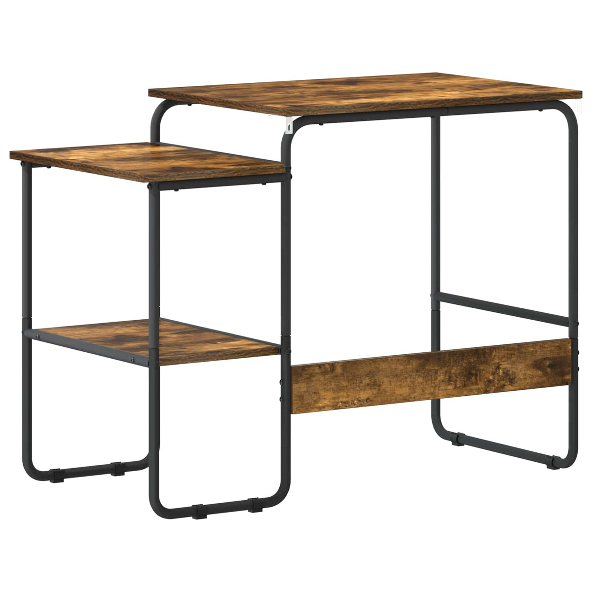 vidaXL Desk with Storage Smoked Oak 100 x 50 x 75 cm 5