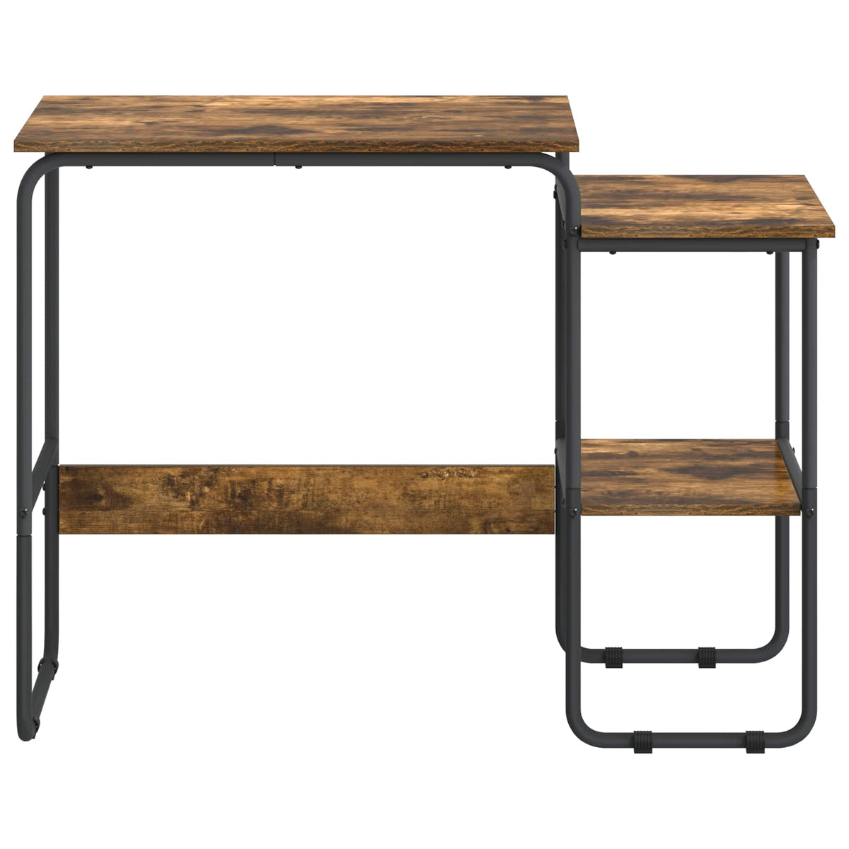 vidaXL Desk with Storage Smoked Oak 100 x 50 x 75 cm 3