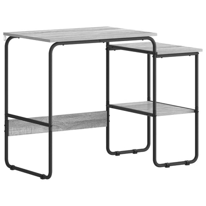 vidaXL Desk with Storage Grey Sonoma 100 x 50 x 75 cm 2