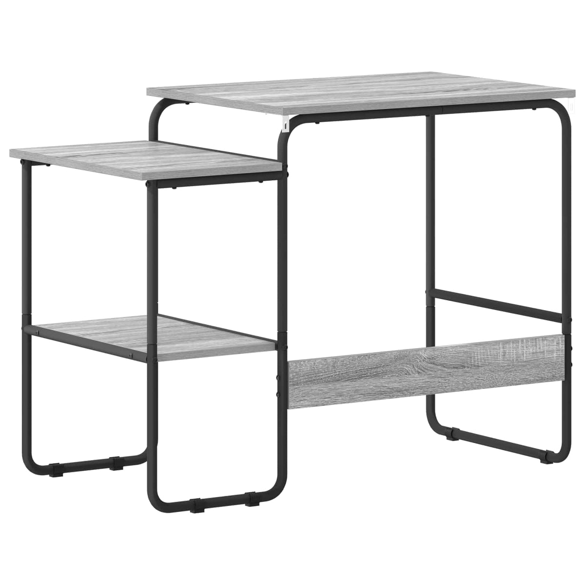 vidaXL Desk with Storage Grey Sonoma 100 x 50 x 75 cm 5
