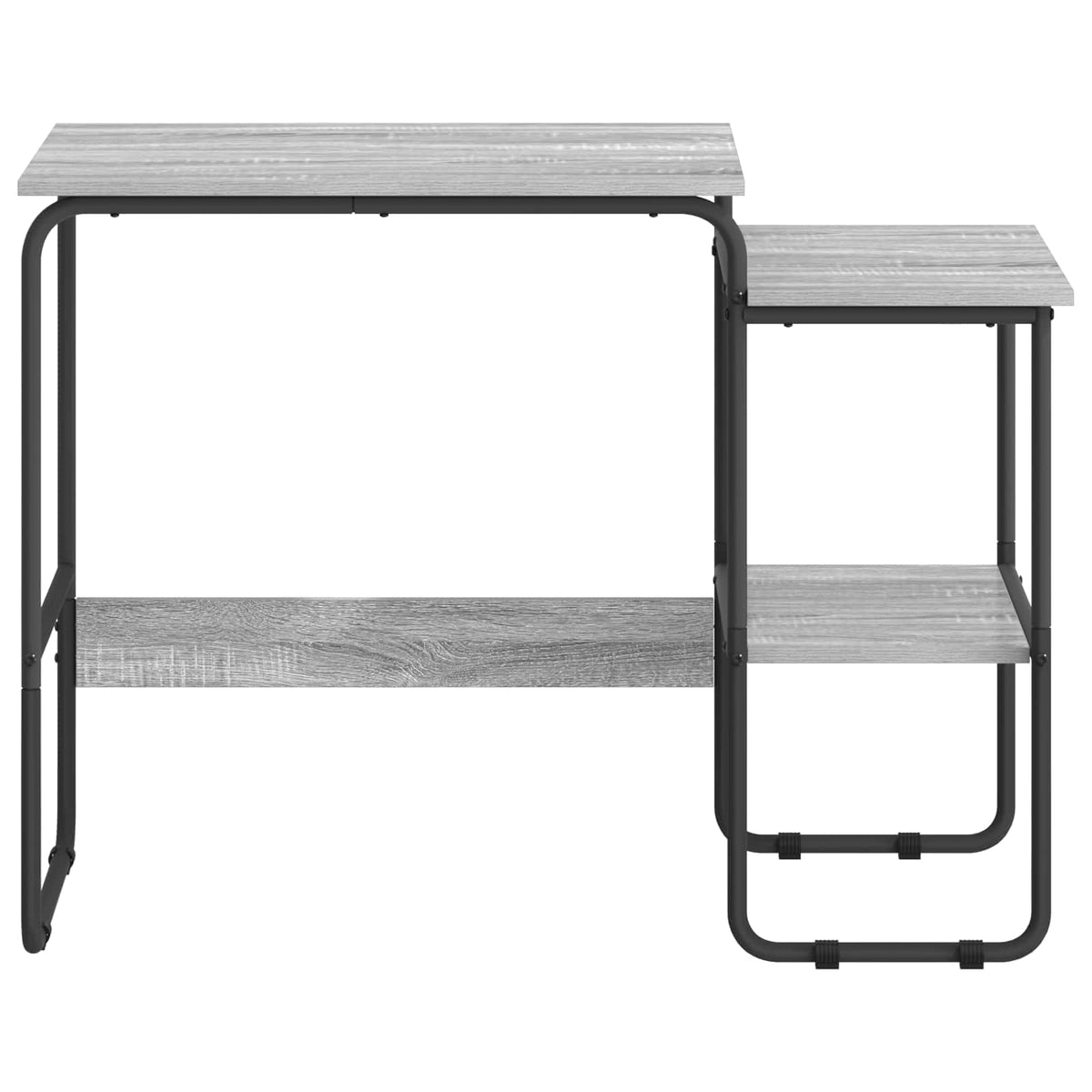 vidaXL Desk with Storage Grey Sonoma 100 x 50 x 75 cm 3