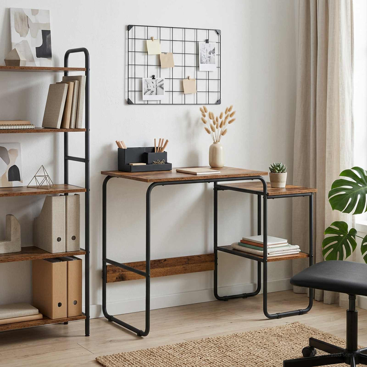 vidaXL Desk with Storage Old Wood 100 x 50 x 75 cm 1