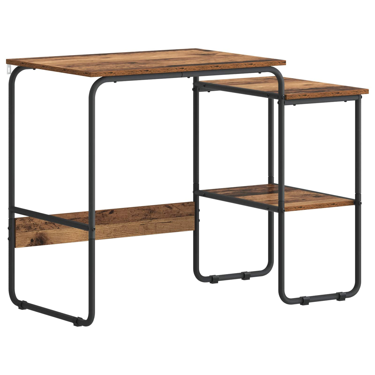 vidaXL Desk with Storage Old Wood 100 x 50 x 75 cm 2