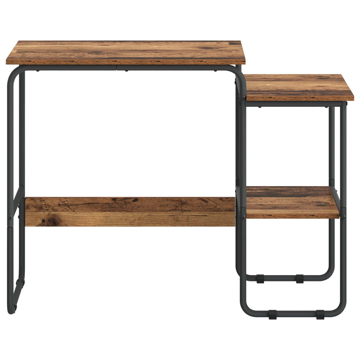 vidaXL Desk with Storage Old Wood 100 x 50 x 75 cm 3