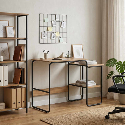 vidaXL Desk with Storage Artisan Oak 100 x 50 x 75 cm 1