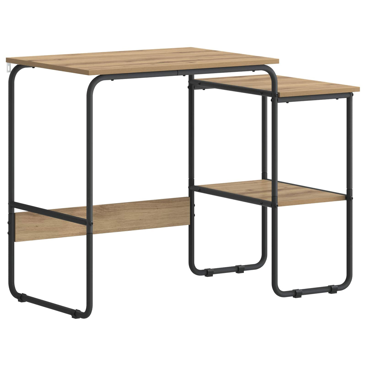 vidaXL Desk with Storage Artisan Oak 100 x 50 x 75 cm 2