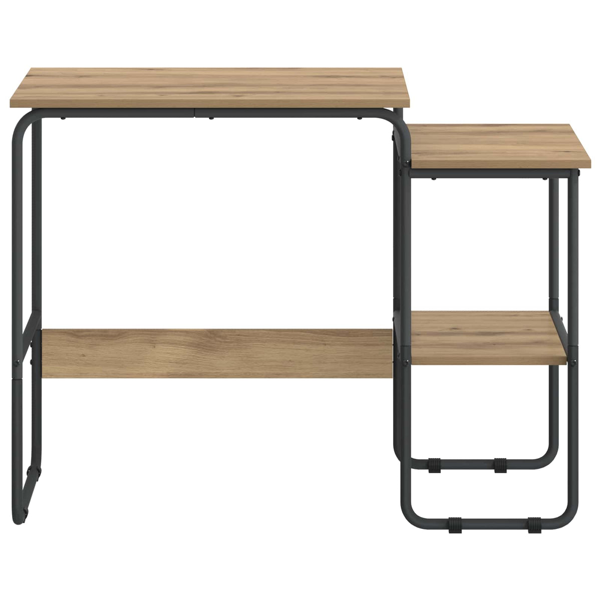 vidaXL Desk with Storage Artisan Oak 100 x 50 x 75 cm 3