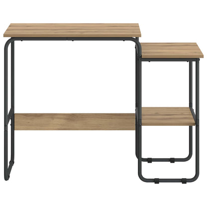 vidaXL Desk with Storage Artisan Oak 100 x 50 x 75 cm 3
