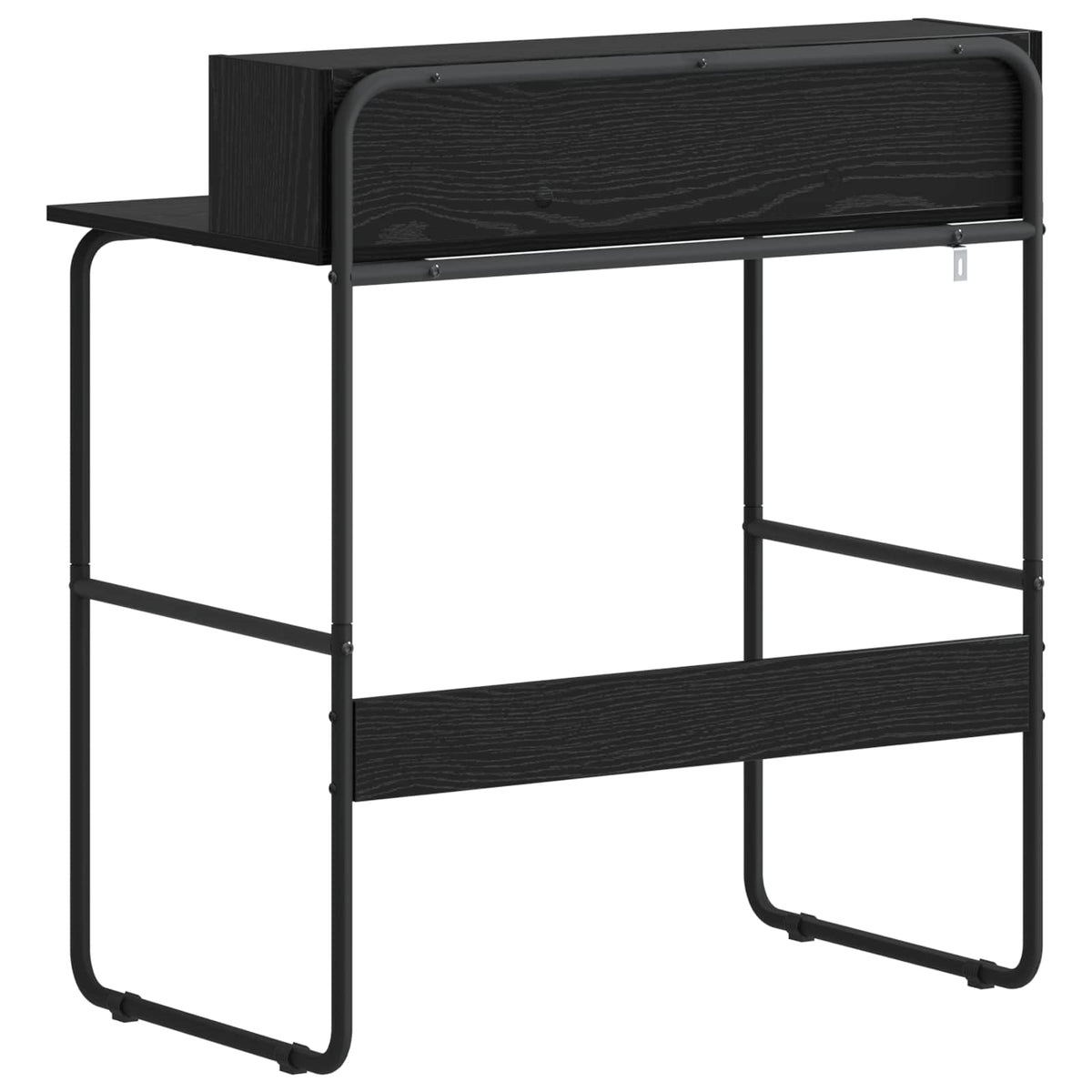 vidaXL Desk with Storage Black Oak 80 x 50 x 91 cm 5