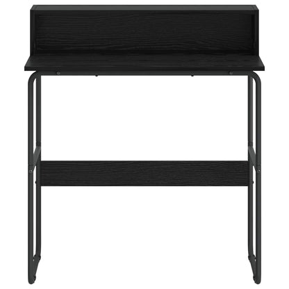 vidaXL Desk with Storage Black Oak 80 x 50 x 91 cm 3