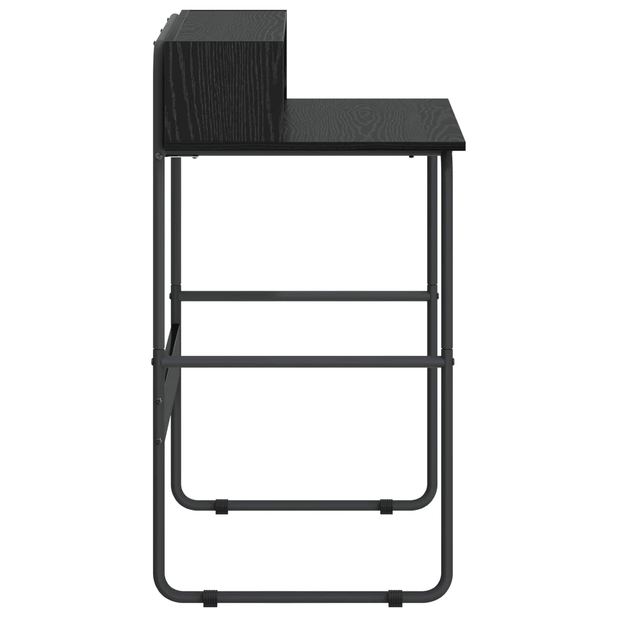 vidaXL Desk with Storage Black Oak 80 x 50 x 91 cm 4
