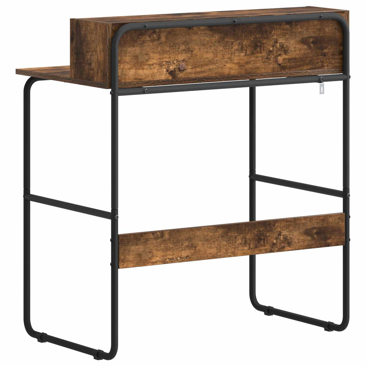vidaXL Desk with Storage Smoked Oak 80 x 50 x 91 cm 5