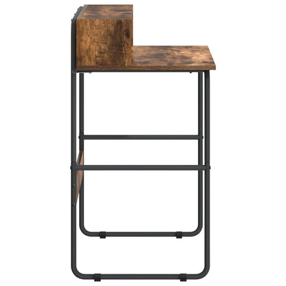 vidaXL Desk with Storage Smoked Oak 80 x 50 x 91 cm 4