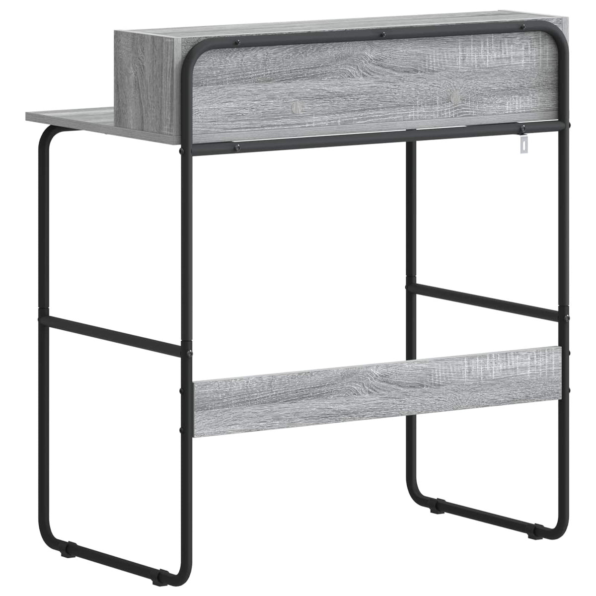 vidaXL Desk with Storage Grey Sonoma 80 x 50 x 91 cm 5