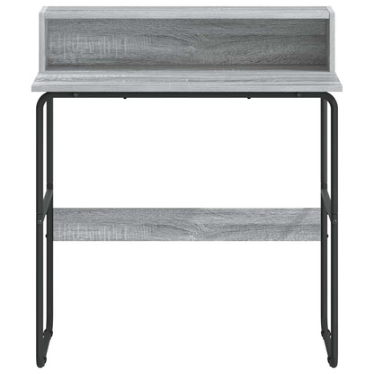 vidaXL Desk with Storage Grey Sonoma 80 x 50 x 91 cm 3