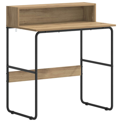 vidaXL Desk with Storage Artisan Oak 80 x 50 x 91 cm 2
